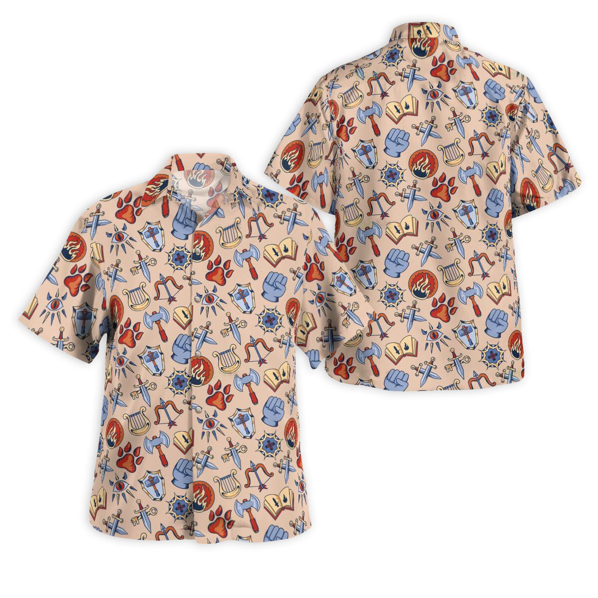 DnD Class Medieval icon - Hawaiian Shirt - Reefox