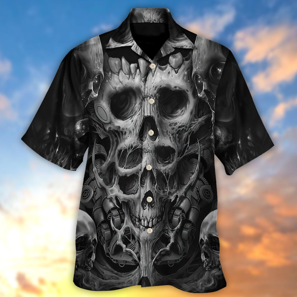 Skull Dark Inner Demons - Hawaiian Shirt - Reefox