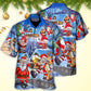 Christmas Santa Claus Drunk Beer Troll Happy Xmas - Hawaiian Shirt - Reefox