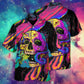 Skull And Moth Night Butterfly Neon Style - Hawaiian Shirt - Reefox