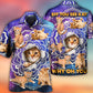 Cat Tabby Cat Yoga Galaxy Yoga Pose Funny - Hawaiian Shirt - Reefox