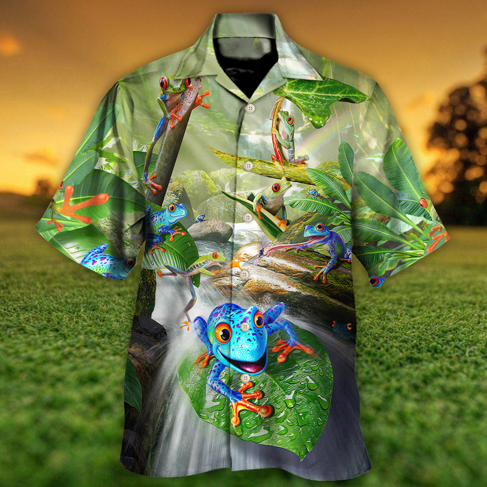Frog Every Journey Begins With A Single Hop - Hawaiian Shirt - Reefox