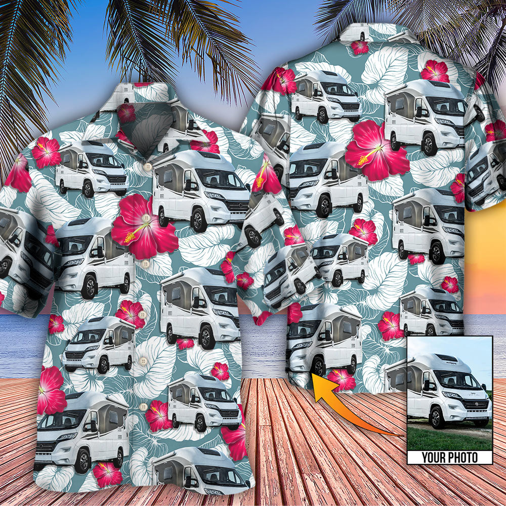 RV Camper Tropical Custom Photo - Hawaiian Shirt - Reefox