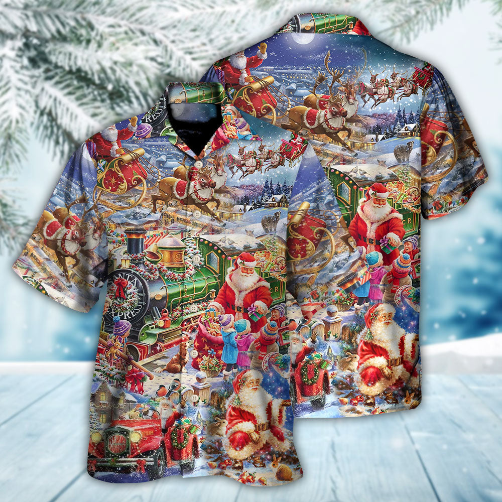 Christmas Joy Love Peace Family Laughter - Hawaiian Shirt - Reefox