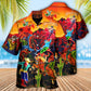 Cowboy Neon Riding Horse Desert - Hawaiian Shirt - Reefox