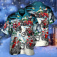 Christmas Santa Claus Driving Motorcycle - Hawaiian Shirt - Reefox