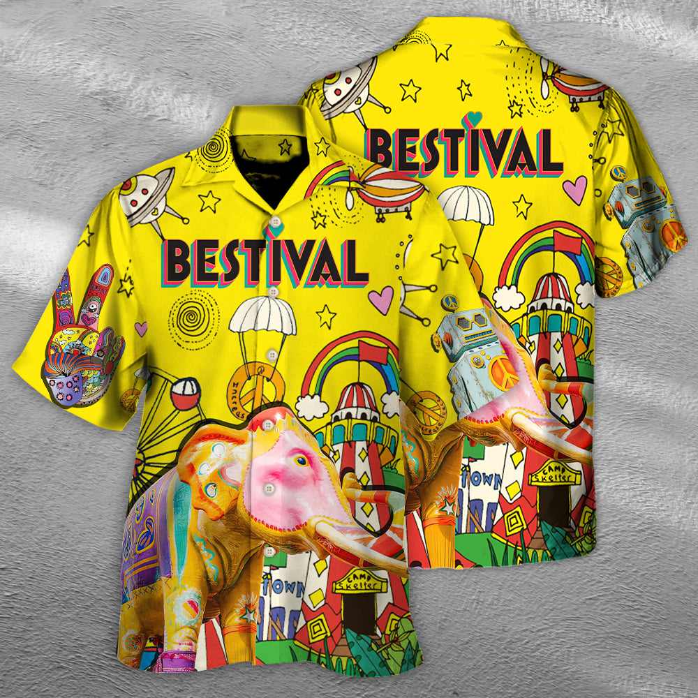 Music Bestival In My Heart Amazing Festival Colorful Style - Hawaiian Shirt - Reefox