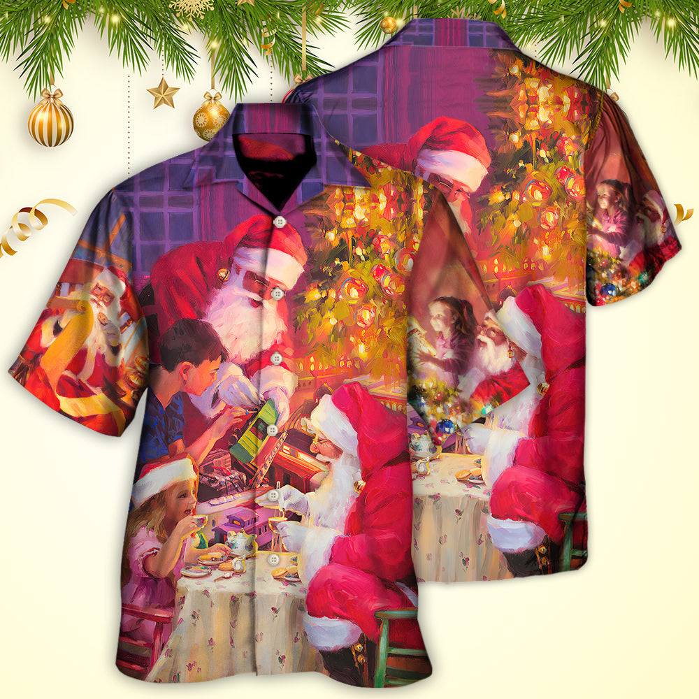 Christmas Santa Claus Story Light Art Style - Hawaiian Shirt - Reefox