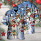 Christmas Snowman Lover Happy Couple Snowman - Hawaiian Shirt - Reefox