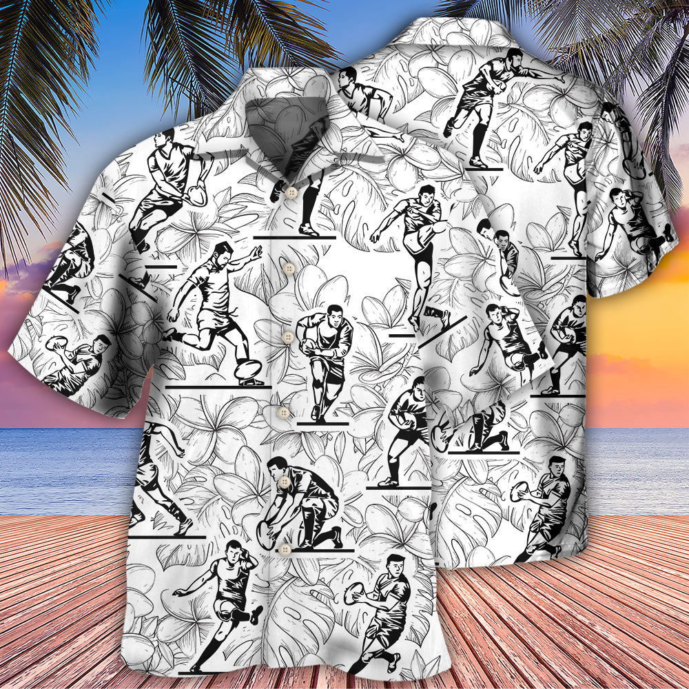 Rugby Tropical Leaf Ball Games - Hawaiian Shirt - Reefox