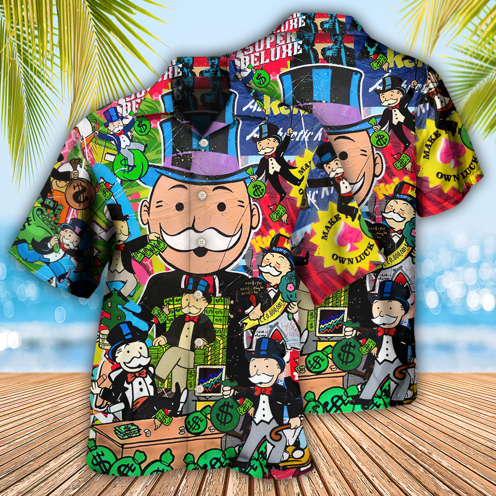 Banker Happy Raining Money - Hawaiian Shirt - Reefox