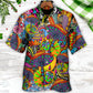 Hippie Peace Life Color Floral Style - Hawaiian Shirt - Reefox