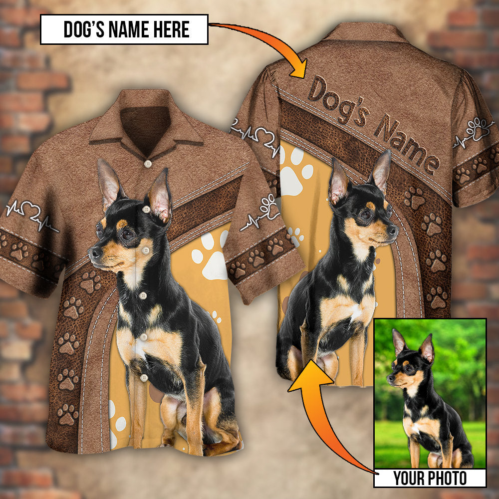 Dog Paw Brown Style Classic Custom Photo Personalized - Hawaiian Shirt - Reefox
