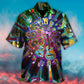 Hippie Funny Guitar Music Colorful - Hawaiian Shirt - Reefox