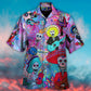 Guitar Day Of The Dead Sugar Skull - Hawaiian Shirt - Reefox