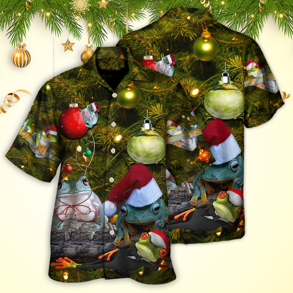Christmas Frog Merry Christmas Bauble - Hawaiian Shirt - Reefox