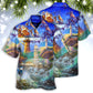 Lighthouse Christmas Shine Your Light In Storm And Darkness - Hawaiian Shirt - Reefox