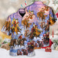 Christmas Santa And Horse Ho Ho Ho Everywhere Merry Xmas - Hawaiian Shirt - Reefox