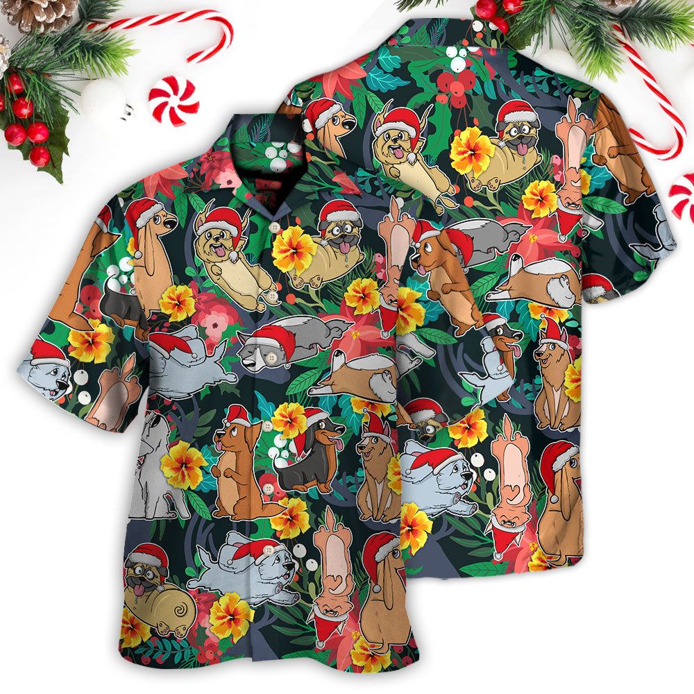 Christmas Dog Santa Merry Xmas - Hawaiian Shirt - Reefox