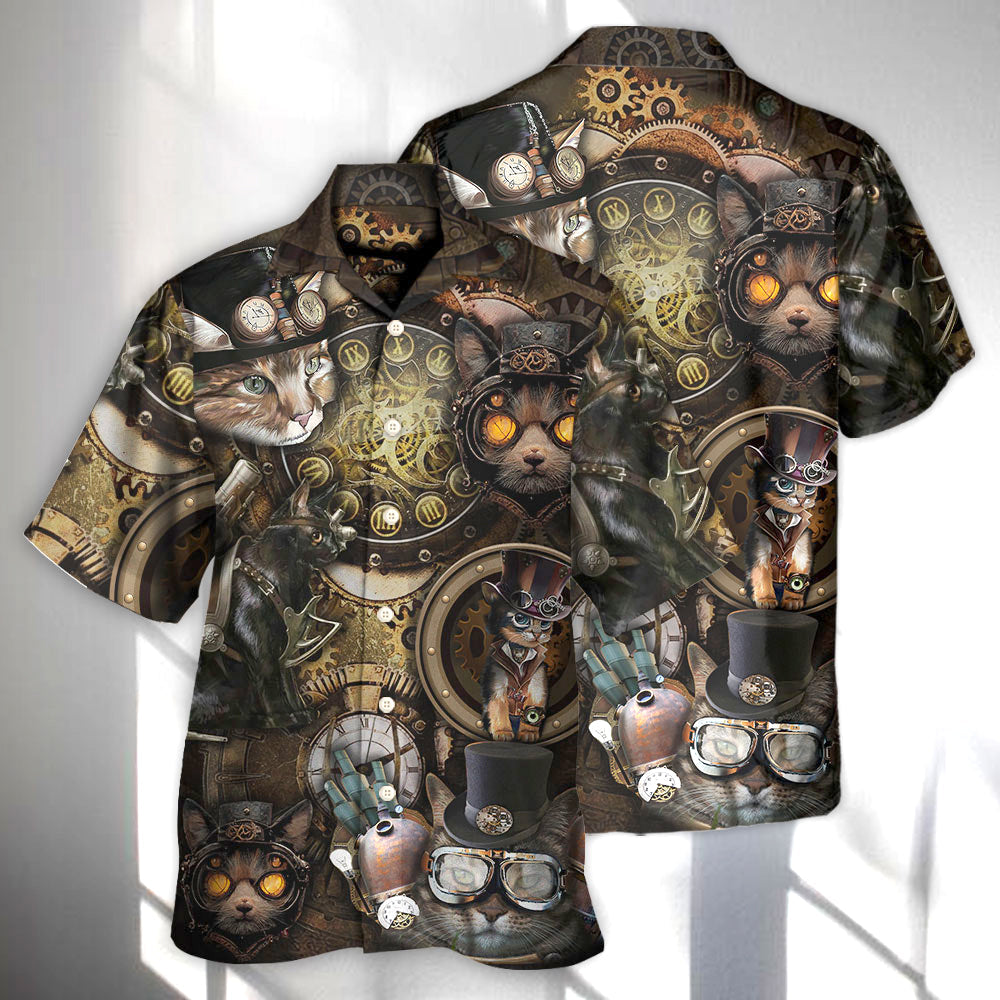 Cat Steampunk Art It's All About Magic - Hawaiian Shirt - Reefox