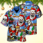 Christmas Skull Santa In The Town Love Xmas - Hawaiian Shirt - Reefox