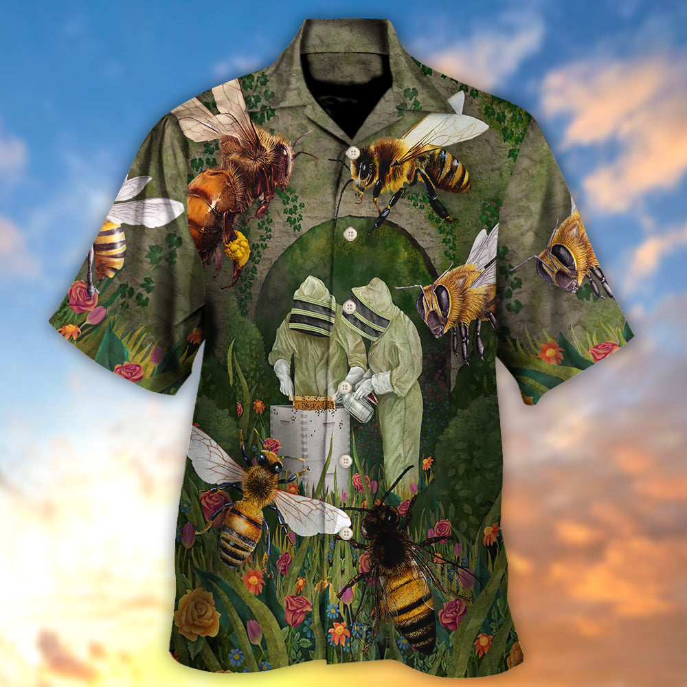 Bee Alert Beekeeper Vintage Style - Hawaiian Shirt - Reefox