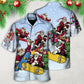 Christmas Santa Skateboard Snow Day - Hawaiian Shirt - Reefox