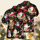 Christmas Joyful Santa Snowman Merry Xmas - Hawaiian Shirt - Reefox