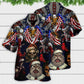 Skull Christmas USA Eagle Flag Skeleton Art - Hawaiian Shirt - Reefox