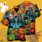 Halloween Scary Skull Pumpkin Horror Art Style - Hawaiian Shirt - Reefox