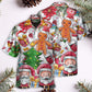 Christmas Santa Cutie Winter Snowman Gingerbread - Hawaiian Shirt - Reefox