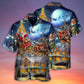 Christmas Santa Claus Snowman Family In Love Light Art Style - Hawaiian Shirt - Reefox
