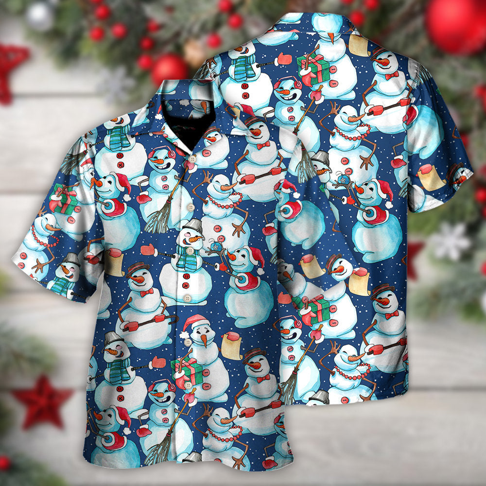 Christmas Happy Snowman Xmas - Hawaiian Shirt - Reefox