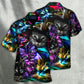 Cat Funny Neon Light Colorful Style - Hawaiian Shirt - Reefox
