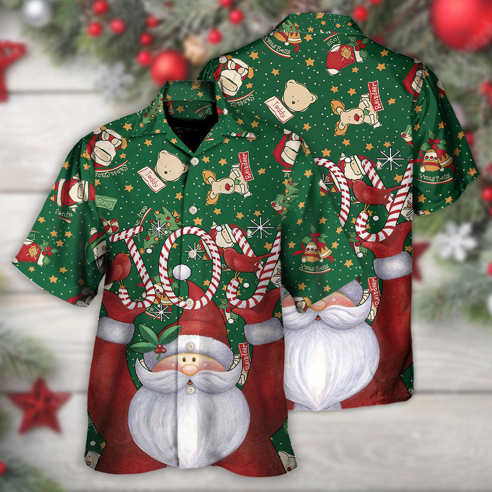 Christmas Santa Claus Lover Joy Green Style - Hawaiian Shirt - Reefox