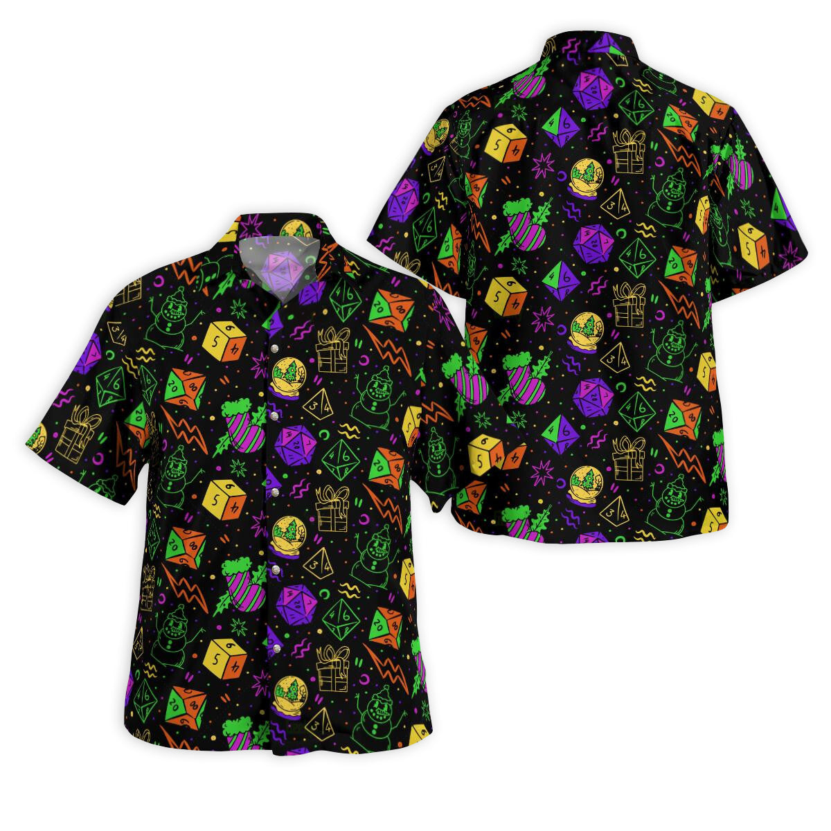 DnD Christmas DnD Dice Set - Hawaiian Shirt - Reefox