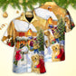 Christmas Children And Animals Love Christmas In The Town Art Style - Hawaiian Shirt - Reefox