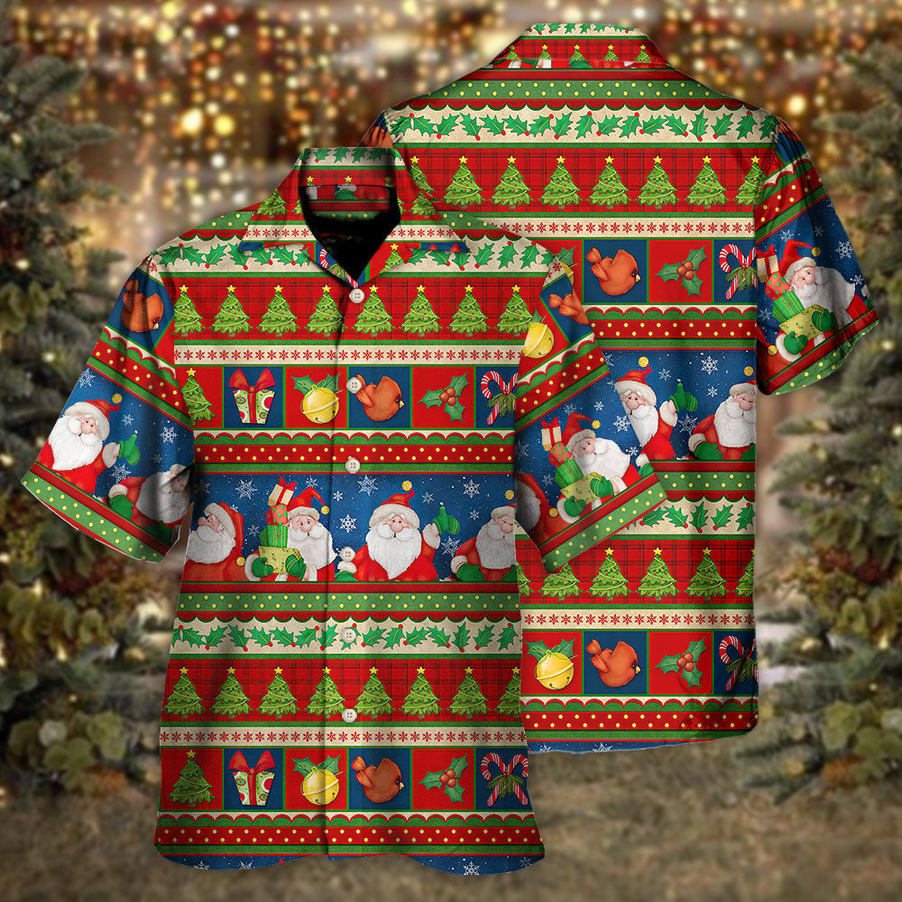 Christmas Santa Claus Happy Xmas - Hawaiian Shirt - Reefox