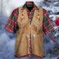 Christmas Santa Vintage Western Jacket Fringe - Hawaiian Shirt - Reefox