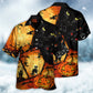 Halloween Black Cat Enjoy Halloween - Hawaiian Shirt - Reefox
