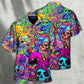 Hippie Skull Octopus Colorful Tie Dye - Hawaiian Shirt - Reefox