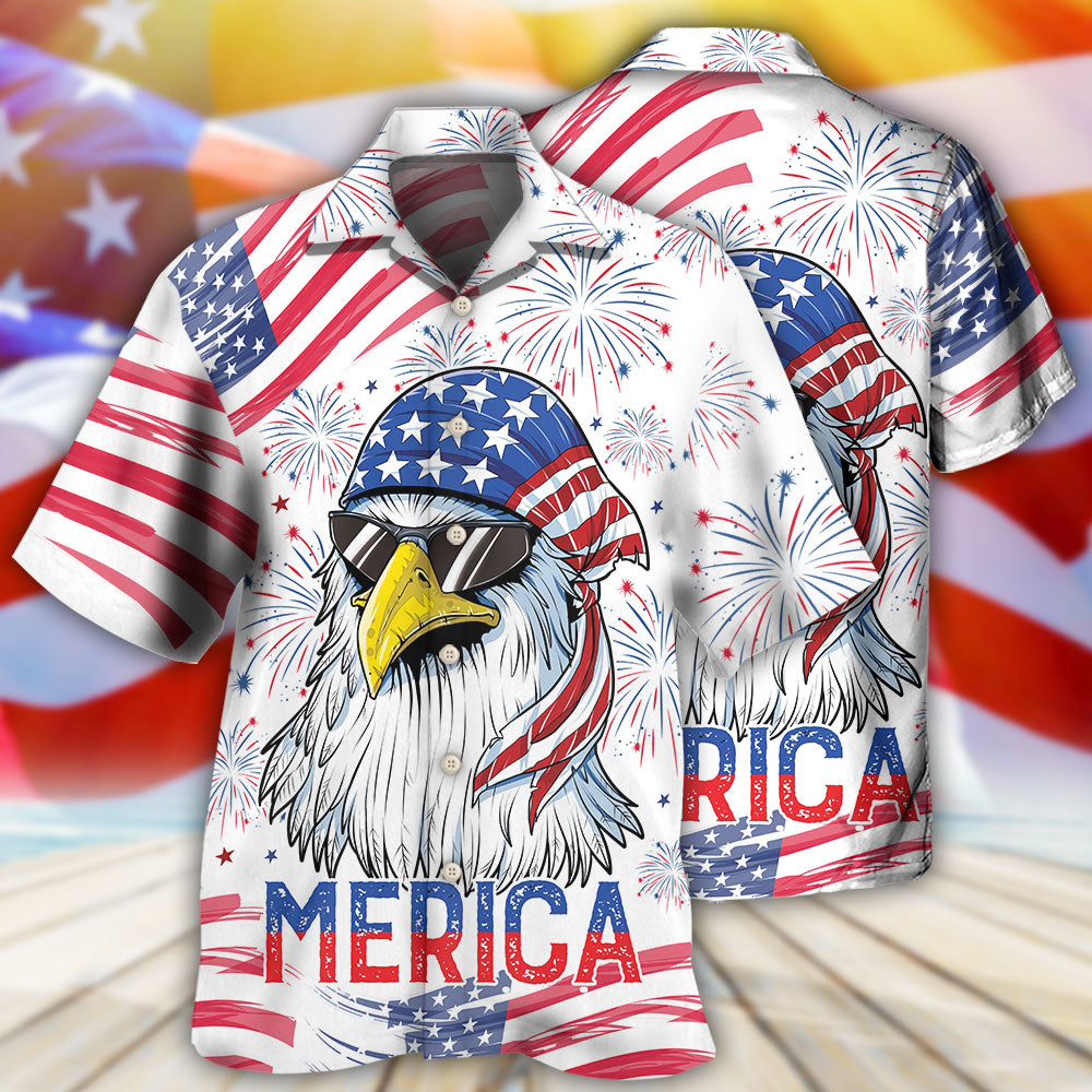 Eagle Independence Day American - Hawaiian Shirt - Reefox