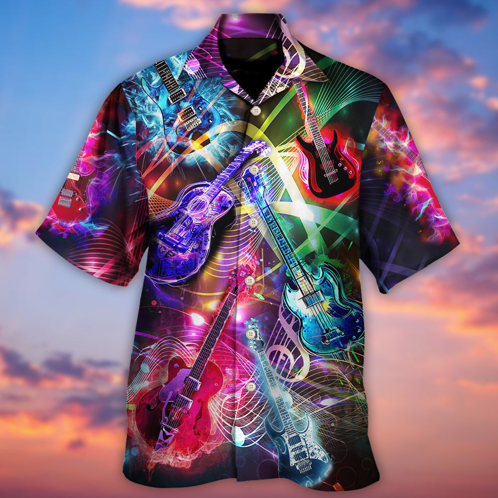 Guitar Is All You Need Neon Amazing - Hawaiian Shirt - Reefox