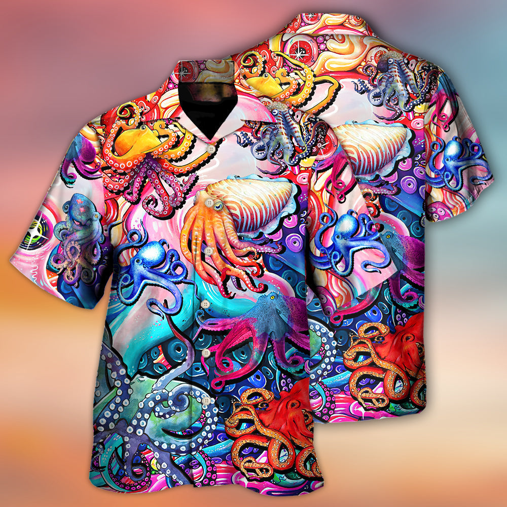 Octopus Colorful Lover Art Style - Hawaiian Shirt - Reefox