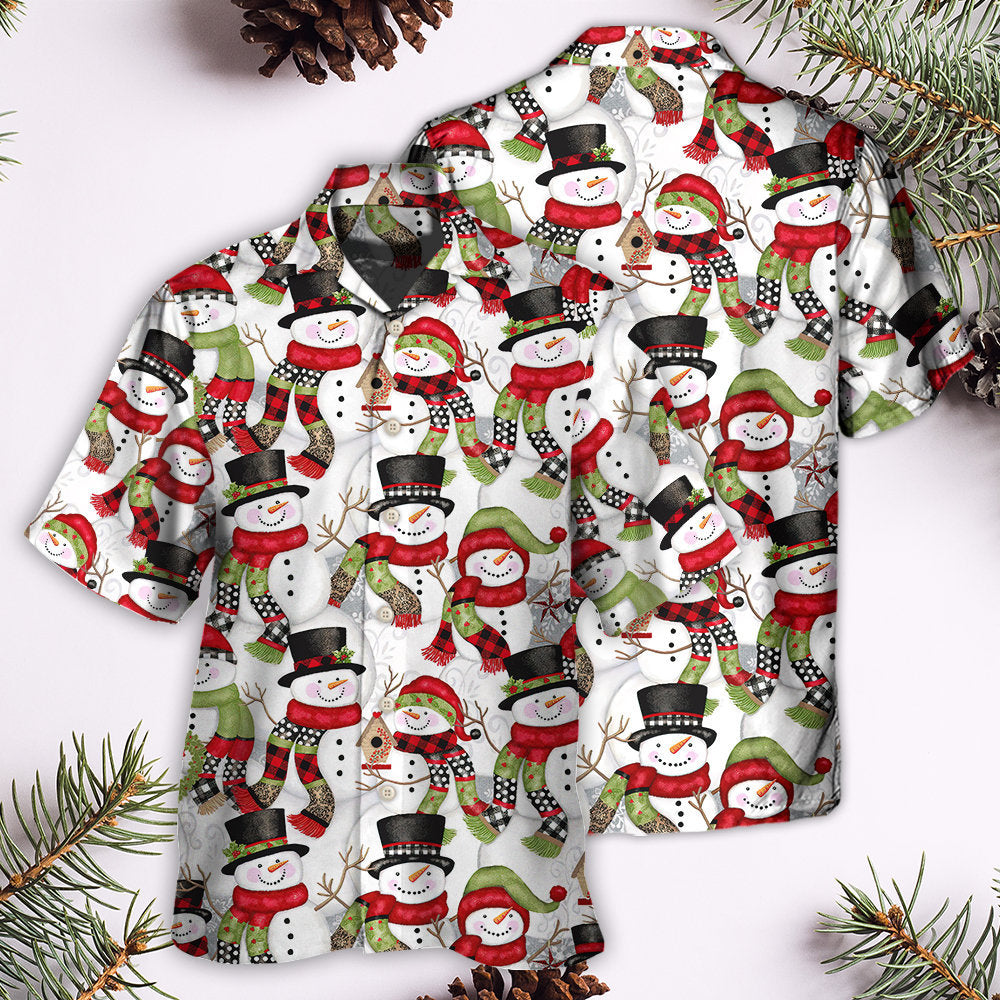 Christmas Snowman Family Happy Christmas - Hawaiian Shirt - Reefox