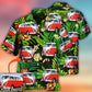 Hippie Van Volkswagen Camper Van Tropical Flower Custom Photo - Hawaiian Shirt - Reefox
