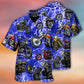 Motorcycle Lover Lightning Blue Cool Style - Hawaiian Shirt - Reefox