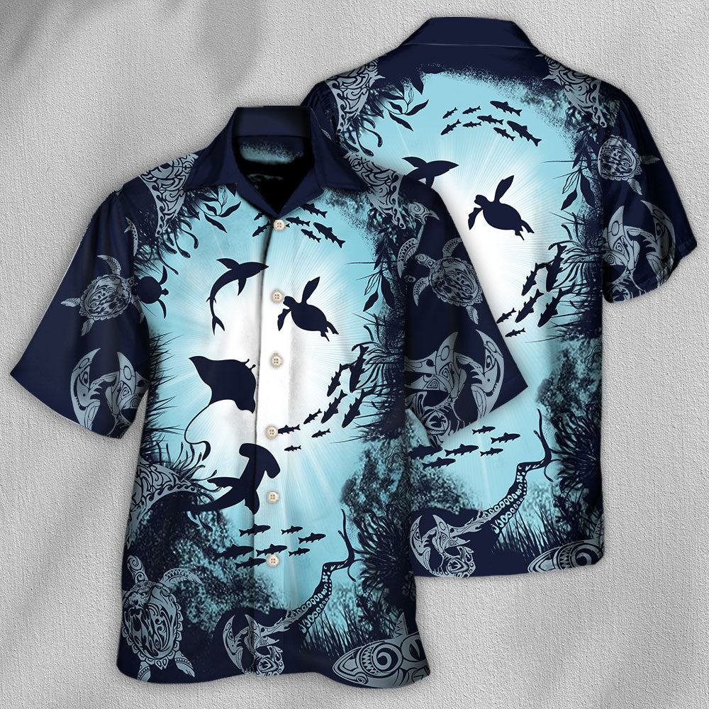 Turtle Aquarium Life - Hawaiian Shirt - Reefox