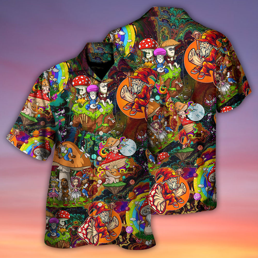 Hippie Mushroom Trippy Colorful Lover - Hawaiian Shirt - Reefox