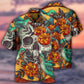Skull Floral Skull Hummingbird - Hawaiian Shirt - Reefox